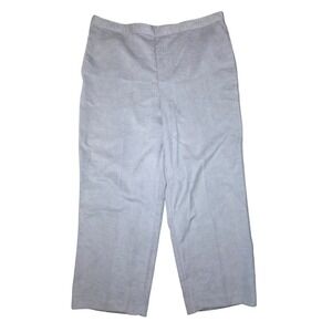 Alfred Dunner Corduroy Light‎ Gray Proportioned Short Pull On Pants 18P NWT
